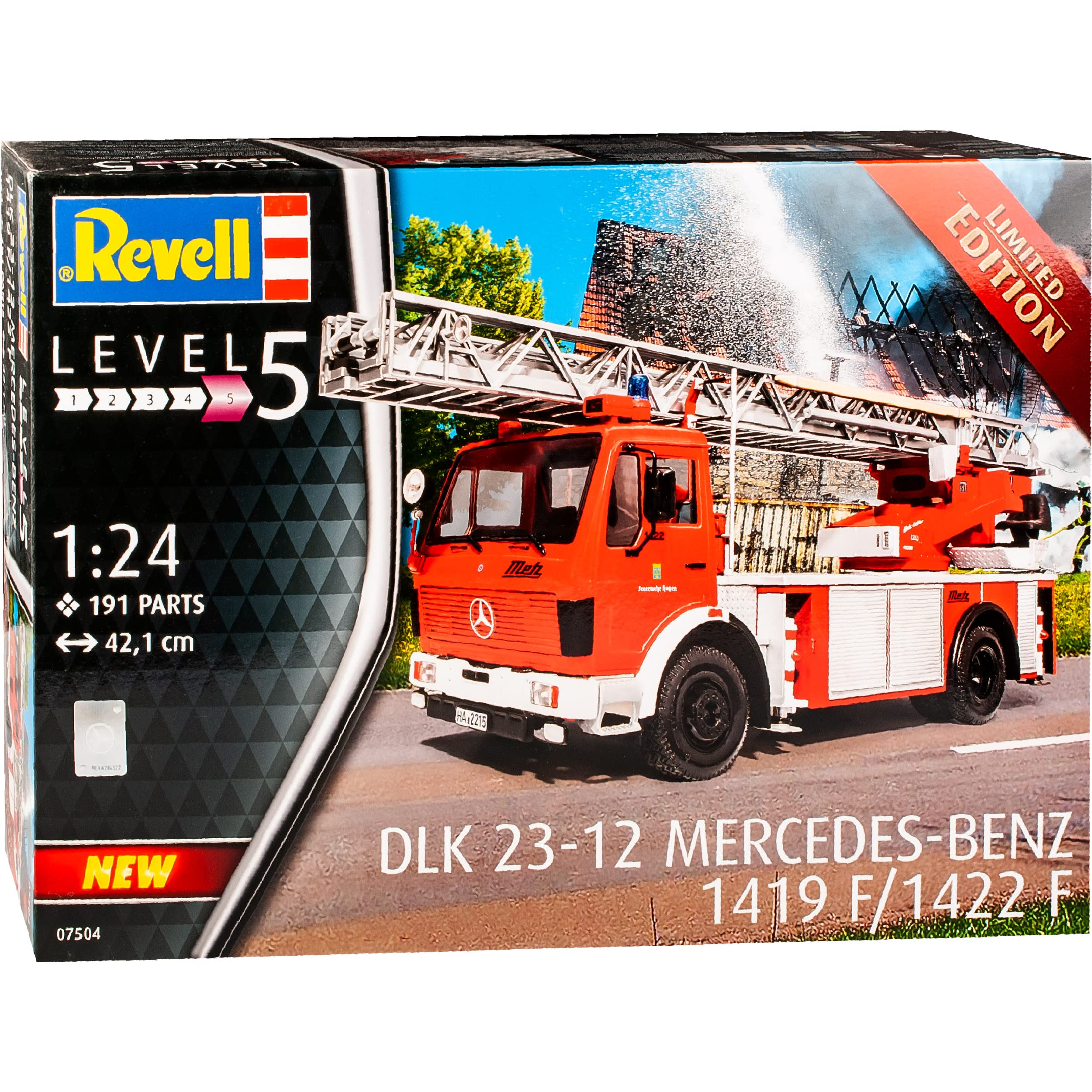 その他 Revell Mercedes Benz DLK 23-12 1/24 Mercedes-Benz 1419 F/1422 Rotary Ladder DLK 23-12 Fire Brigade